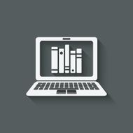 distance online library study or bookstore concept