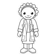 Doctor - coloring page for kids N2