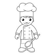 Cook - coloring page for kids N2