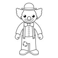 Clown - coloring page for kids N2