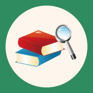 book and Magnifier theme elements