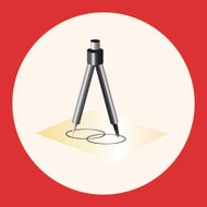 Stationery compasses theme elements N3