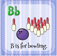 Flashcard of B bowling