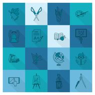 school and education icons N300