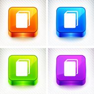 Closed Book on Color Square Buttons