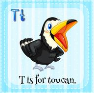 Alphabet T toucan
