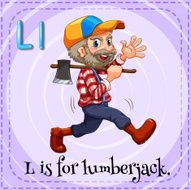 Letter L lumberjack