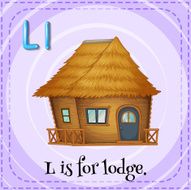 Flashcard L for lodge