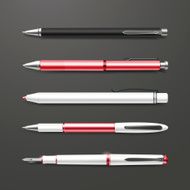 graceful red pens set