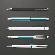 graceful blue pens set N2