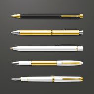 graceful gold pens set
