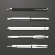 graceful white pens set