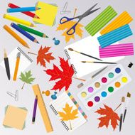 Education graphic template Schoolboy workplace mock up N6