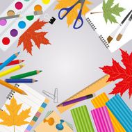 Education graphic template Schoolboy workplace mock up N9