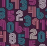 Seamless pattern of numbers