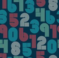 Seamless pattern of numbers N2