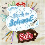 Back to School Sale Design EPS 10 N10