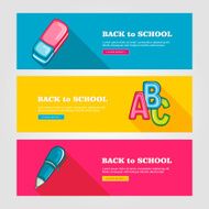 School flat vector banners N7