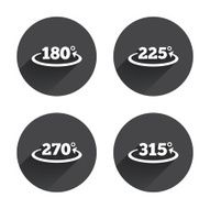 Angle degrees icons Geometry math signs N21