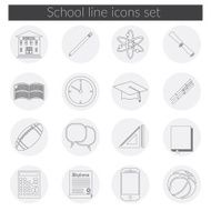 Back to School icon vector set