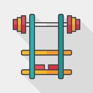 weightlifting flat icon with long shadow eps10 N2
