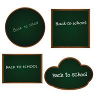 Set of Blackboard cloud circle square rectangle N2