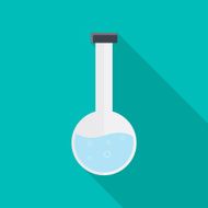 Volumetric Flask with long shadow
