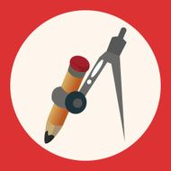Stationery compasses theme elements N4