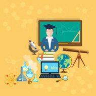 School and education teachers sciences students classroom