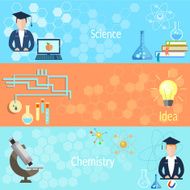 Education and Training school teacher class vector banners