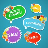 School bright stickers set