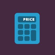 Calculator single flat icon
