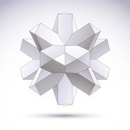 Vector abstract 3D object design element template N2