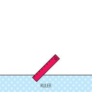 Ruler icon Straightedge sign N7
