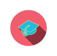 Graduation cap icon Diploma ceremony sign N6