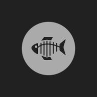 Vector icon of fishbone N8