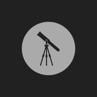 Telescope web icon vector illustration N8