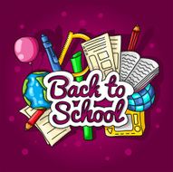 Back to school Large color illustration N2