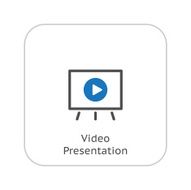 Video Presentation Icon Business Concept Flat Design N2