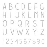Full hand drawn vector alphabet with numbers N2
