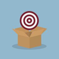 target goal on opened box