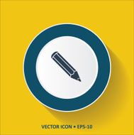 Yellow pencil Icon Button