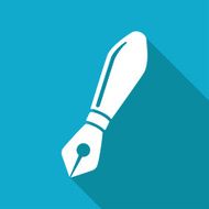 Vector fountain pen icon Eps10 N3