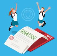 School Admission People Isometric N2