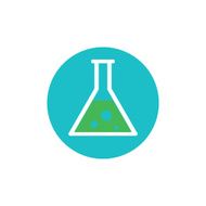 Flat web icon of test tube
