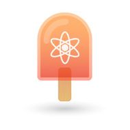 Ice cream icon with an atom