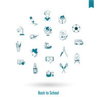 school and education icons N347
