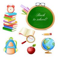 School elements isolated on white N2