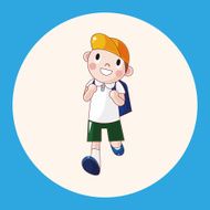 student cartoon theme elements vector eps N24