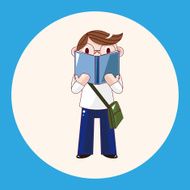 student cartoon theme elements vector eps N27